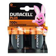 Duracell Plus Power D-MN1300 Alkaline Batteries 2 Pack