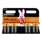 Duracell Plus Power AA-MN1500 Alkaline Batteries 8 Pack