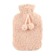 KS Brands Teddy Fur Hot Water Bottle 2 Litre Pink