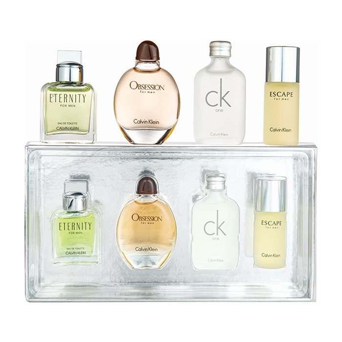 calvin klein miniature perfume set for him