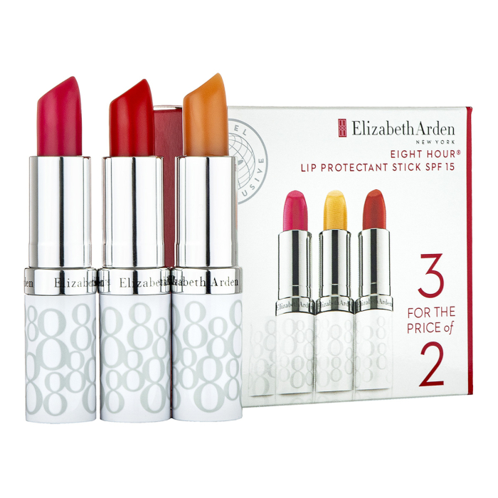 Elizabeth Arden Eight Hour Triple Pack Lip Protectant Stick 3.7g SPF15
