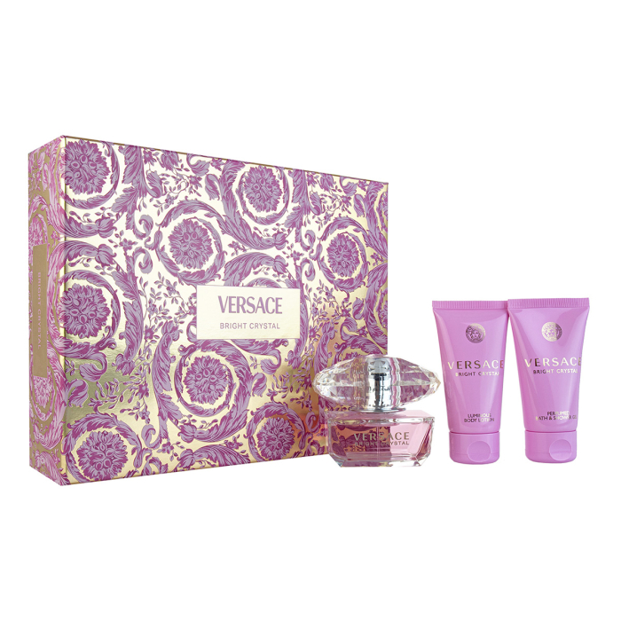 Versace Bright Crystal Eau de Toilette 50ml 3 Piece Gift Set