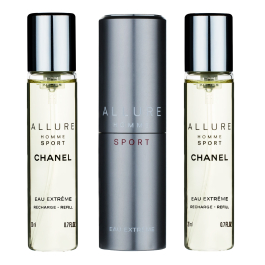 Chanel Allure Homme Sport Extreme Eau de Parfum 20ml Travel Spray + 2 x  20ml Refills