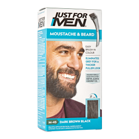 Just For Men Moustache & Beard Brush In Colour Gel Dark Brown Black M45