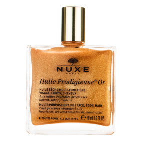 Nuxe Huile Prodigieuse Multi Purpose Dry Oil Golden Shimmer For Face, Body & Hair  For All Skin Types 50ml