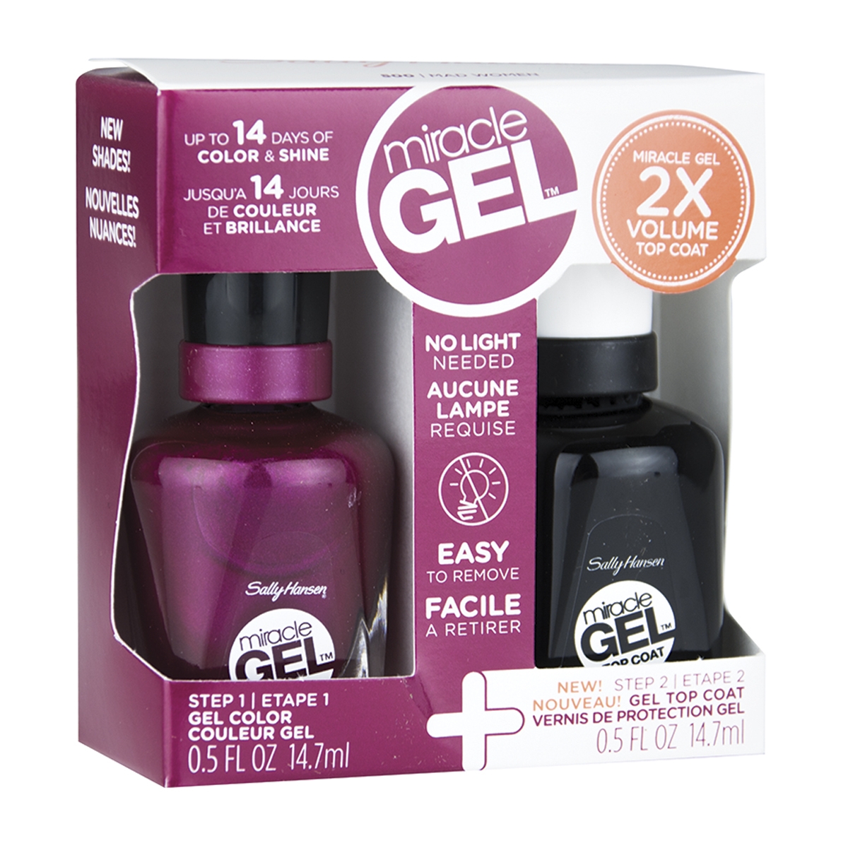 Sally Hansen Miracle Gel Duo Gel Color 14 7ml Gel Top Coat 14 7ml
