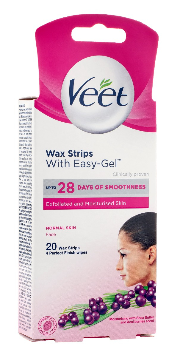 Veet Hair Removal Face Wax Strips With Easy Grip For ...