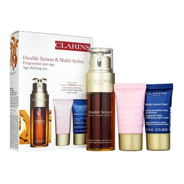 Clarins Double Serum Concentrate 50ml & Multi Active 3 Piece Set