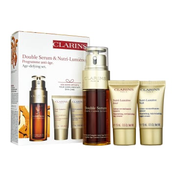 Clarins Double Serum Concentrate 50ml & Nutri Lumiere 3 Piece Set