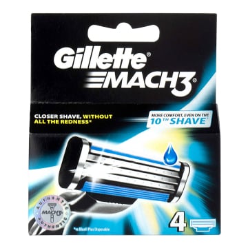 Gillette Mach3 Razor Blades 4 Cartridges
