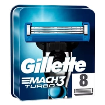 Gillette Mach3 Turbo Razor Blades 8 Pack