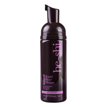 He-Shi Rapid 1 Hour Mousse 150ml For Face & Body Medium to Dark