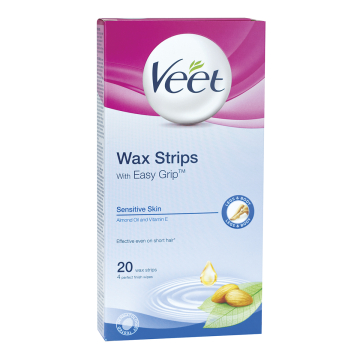 Veet Legs & Body Wax Strips 20's For Sensitive Skin