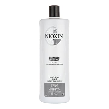 Nioxin System 1 Cleanser Shampoo 1000ml for Natural Hair with Light Thinning
