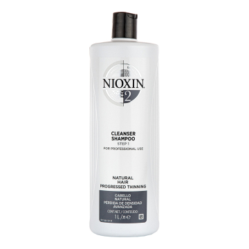 Nioxin System 2 Cleanser Shampoo 1000ml for Natural Hair with Progressed Thinning