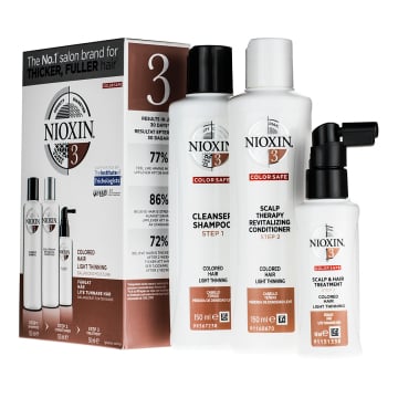 Nioxin 3 Part System Kit No 3 For Coloured Hair Light Thinning