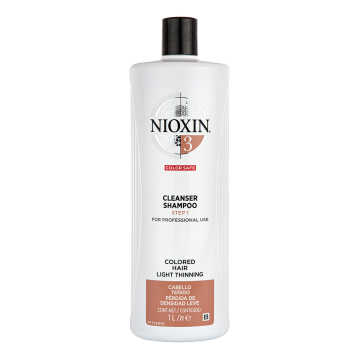 Nioxin System 3 Cleanser Shampoo 1000ml for Coloured Hair with Light Thinning