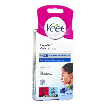 Veet Face Wax Strips 20's For Normal Skin