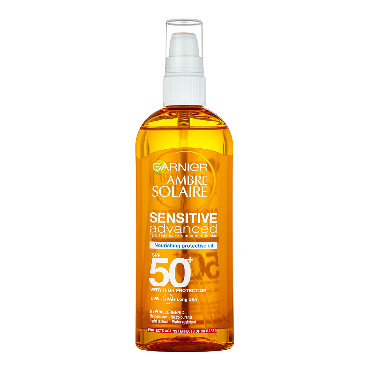 Garnier Ambre Solaire Sensitive Advanced Nourishing Protective Oil SPF ...