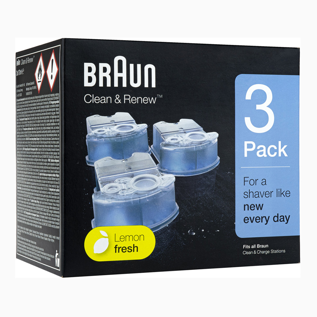 Braun Clean and Renew Refill Cartridges Pack of 3