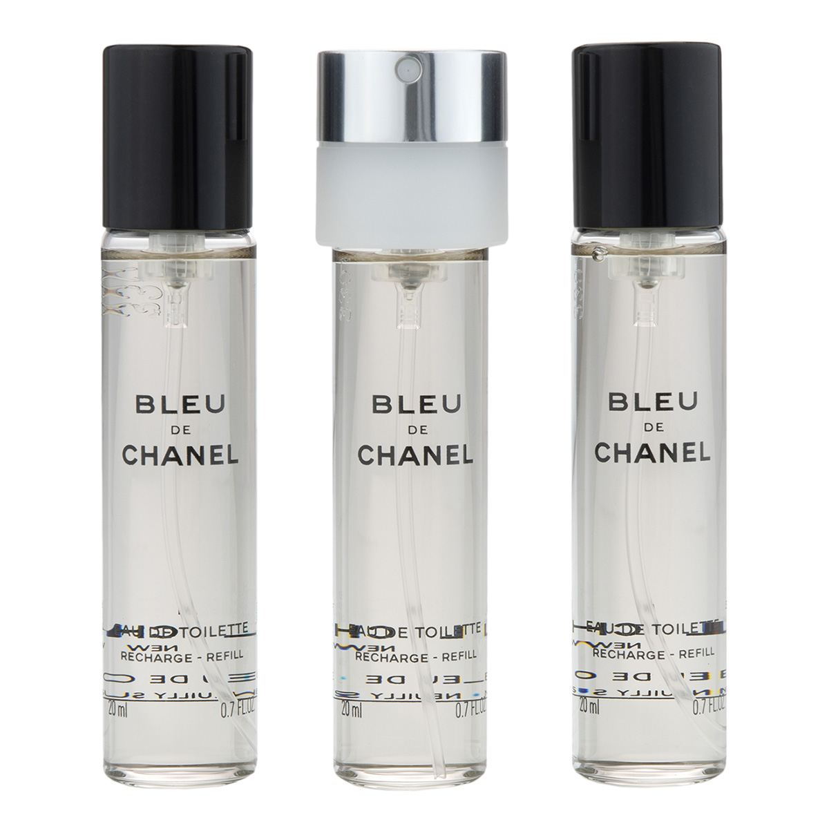 BLEU DE CHANEL edt vapo 20ml refill 3x : : Beauty