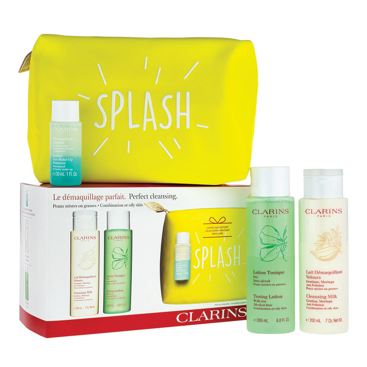 Clarins Perfect Cleansing 4 Piece Skincare Set For Skin