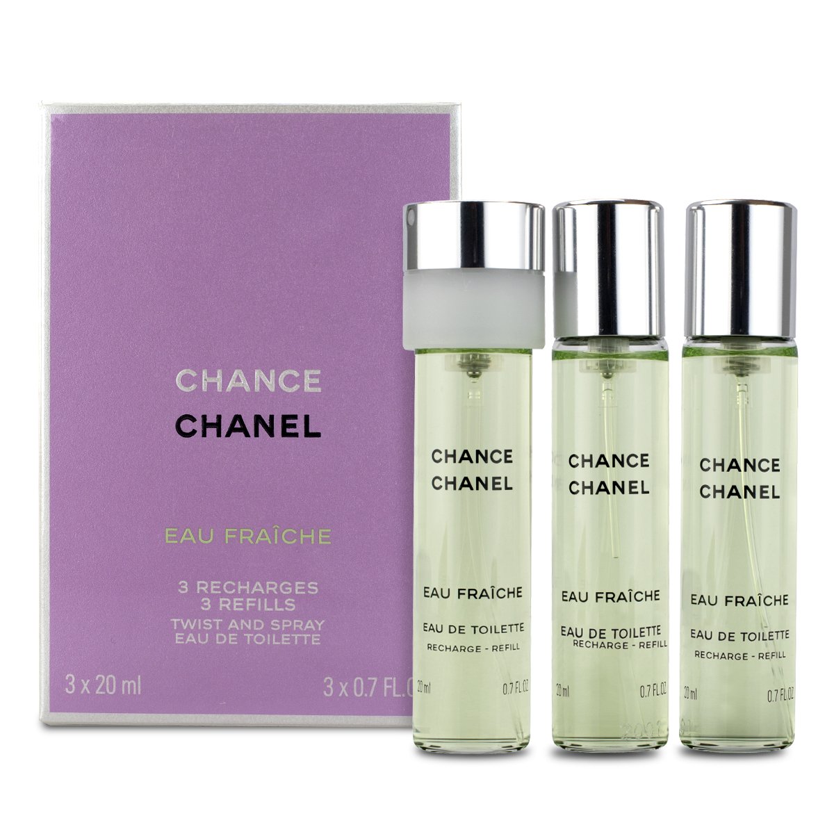 Chanel Chance Eau Fraiche Eau de Toilette Twist & Spray 3 X 20ml Refills |  Beautybuys Ireland