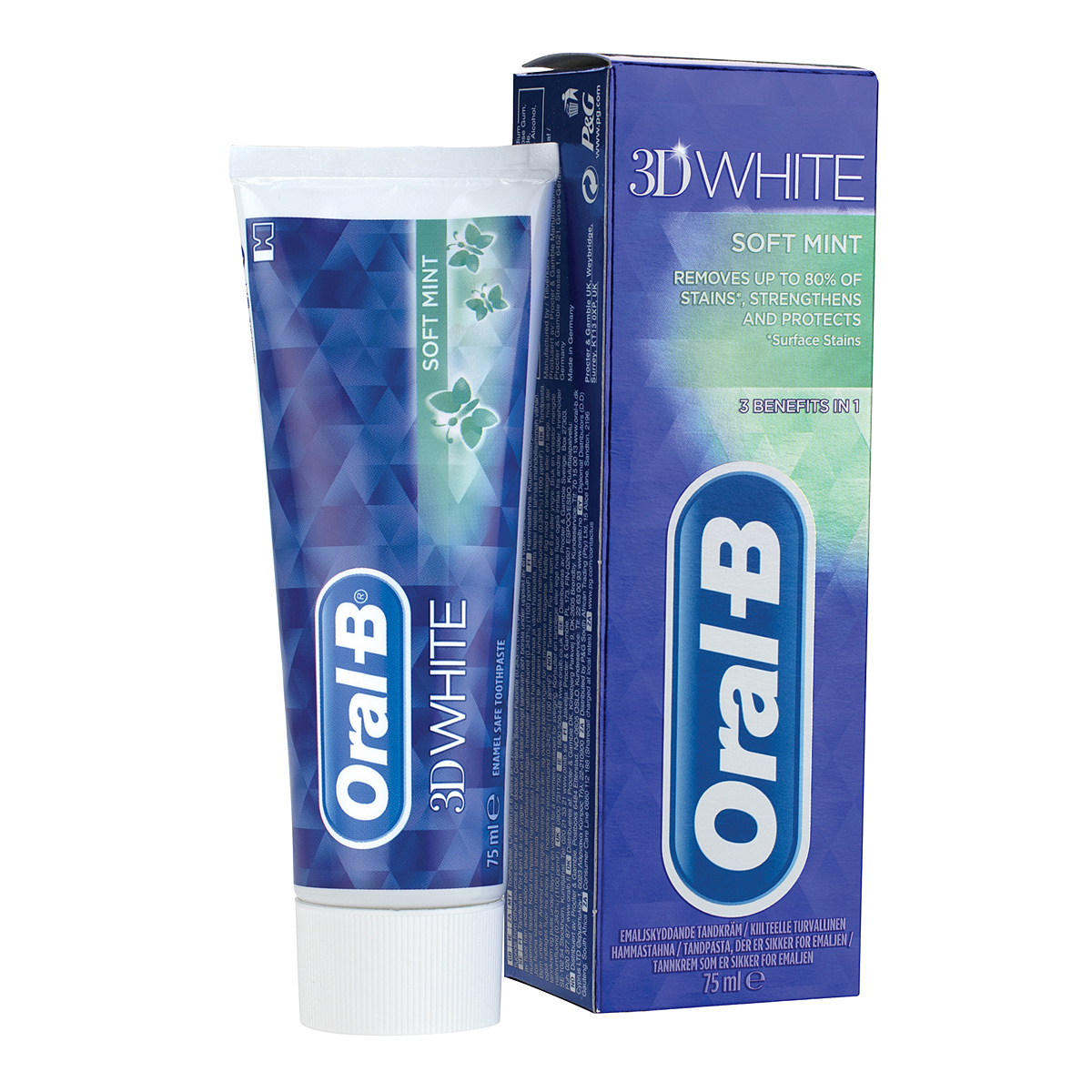 OralB 3D White Soft Mint Toothpaste 75ml BeautyBuys Ireland