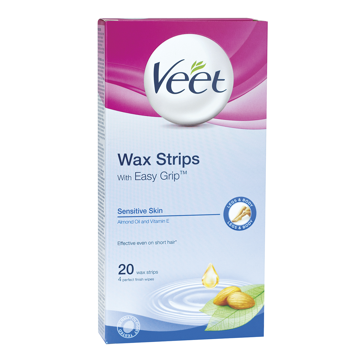 Veet Hair Removal Ready To Use Wax Strips 20 S For Sensitive Skin