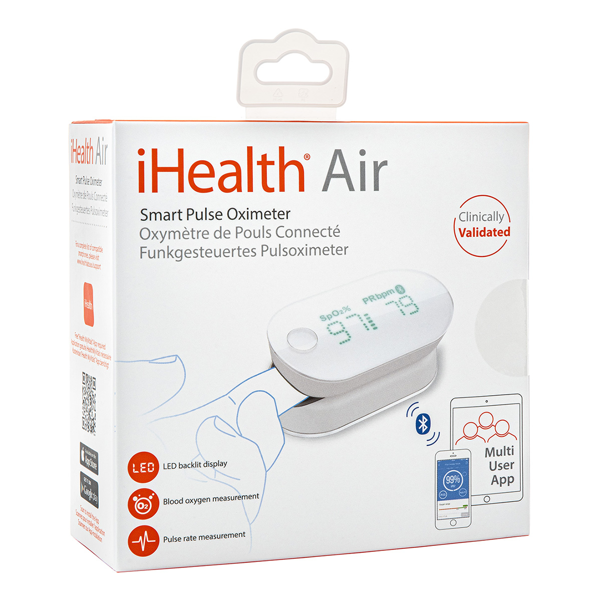 Image of iHealth Wireless Pulse Oximeter - Air