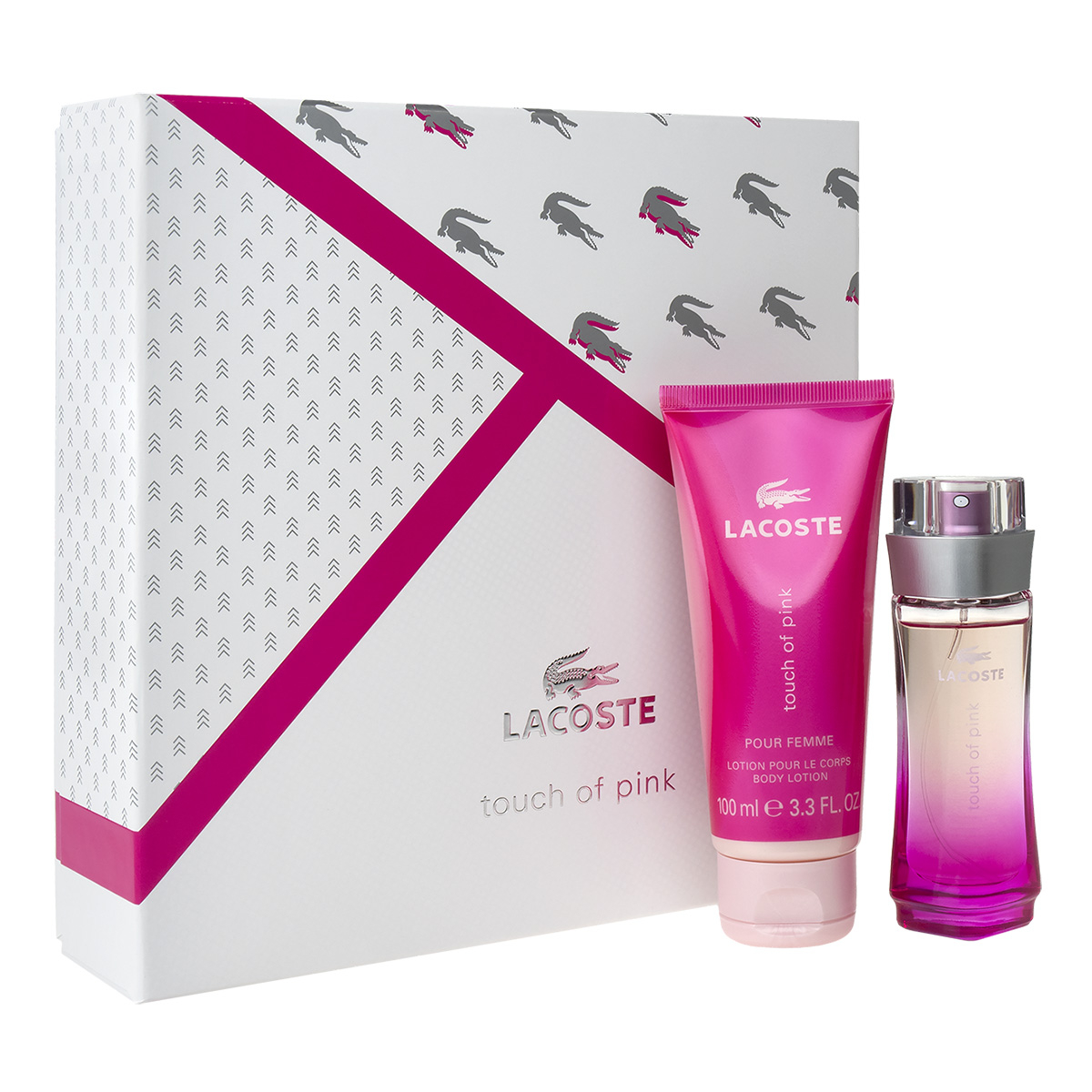 lacoste pink gift set boots