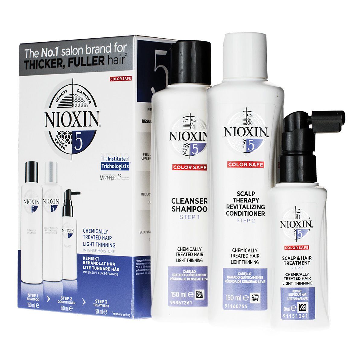 Nioxin 3 Part System Kit No 5 Chemically Treated Hair Light Thinning |  Beautybuys Ireland