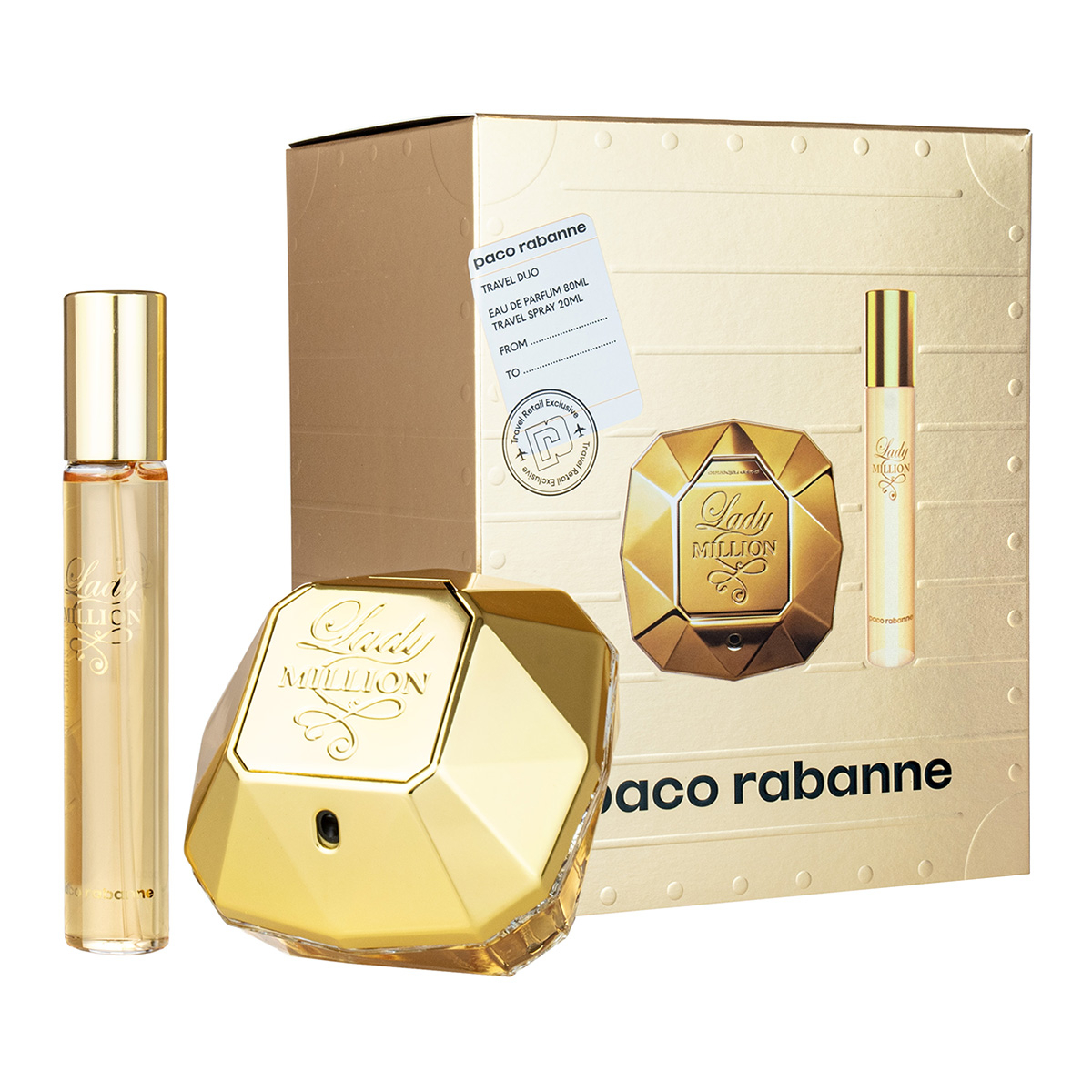 Set Nước Hoa Nữ Paco Rabanne Lady Million (80ml + 20ml)