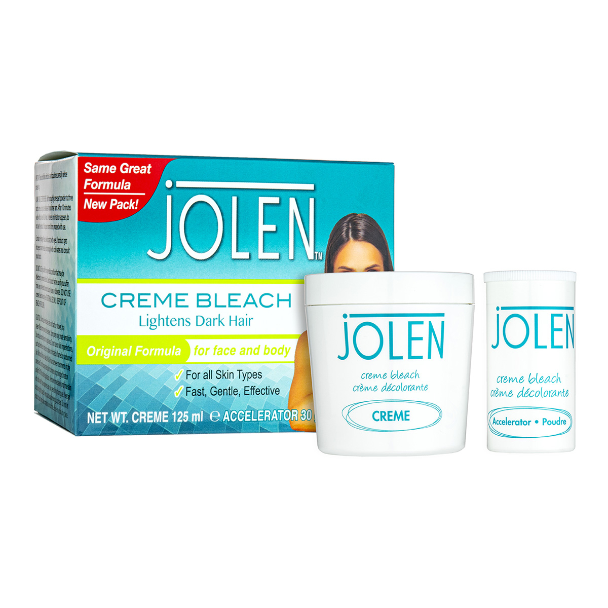 Jolen Creme Bleach Regular 1 Oz - Facial Hair Lightener Natural Formula
