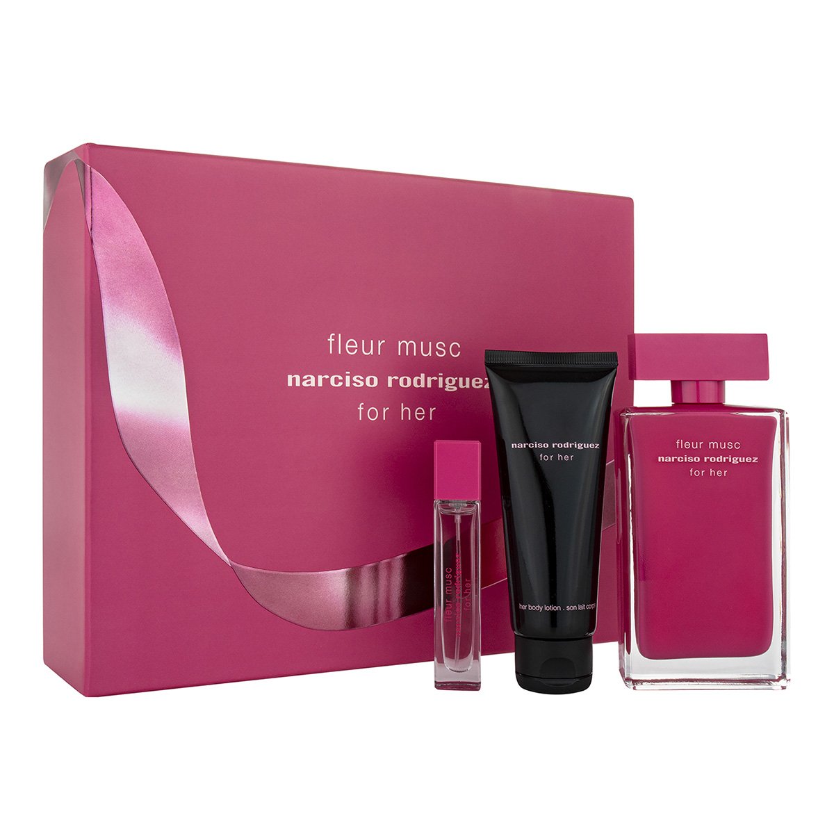 Narciso Rodriquez Fleur Musc For Her Eau de Parfum 100ml 3 Piece Gift Set