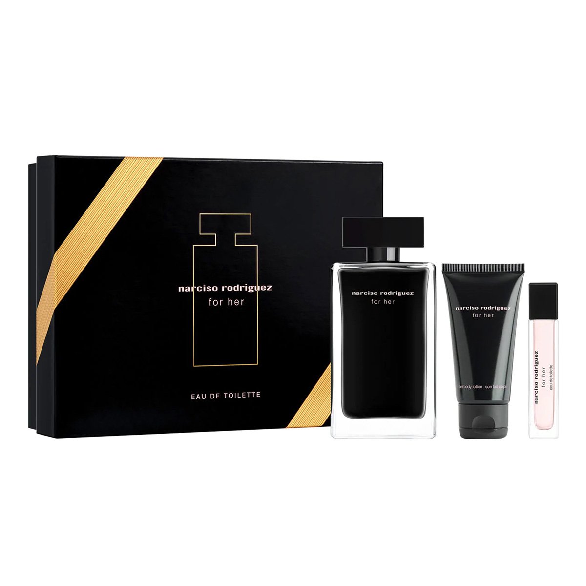 Narciso Rodriguez For Her Eau de Toilette 100ml 3 Piece Gift Set