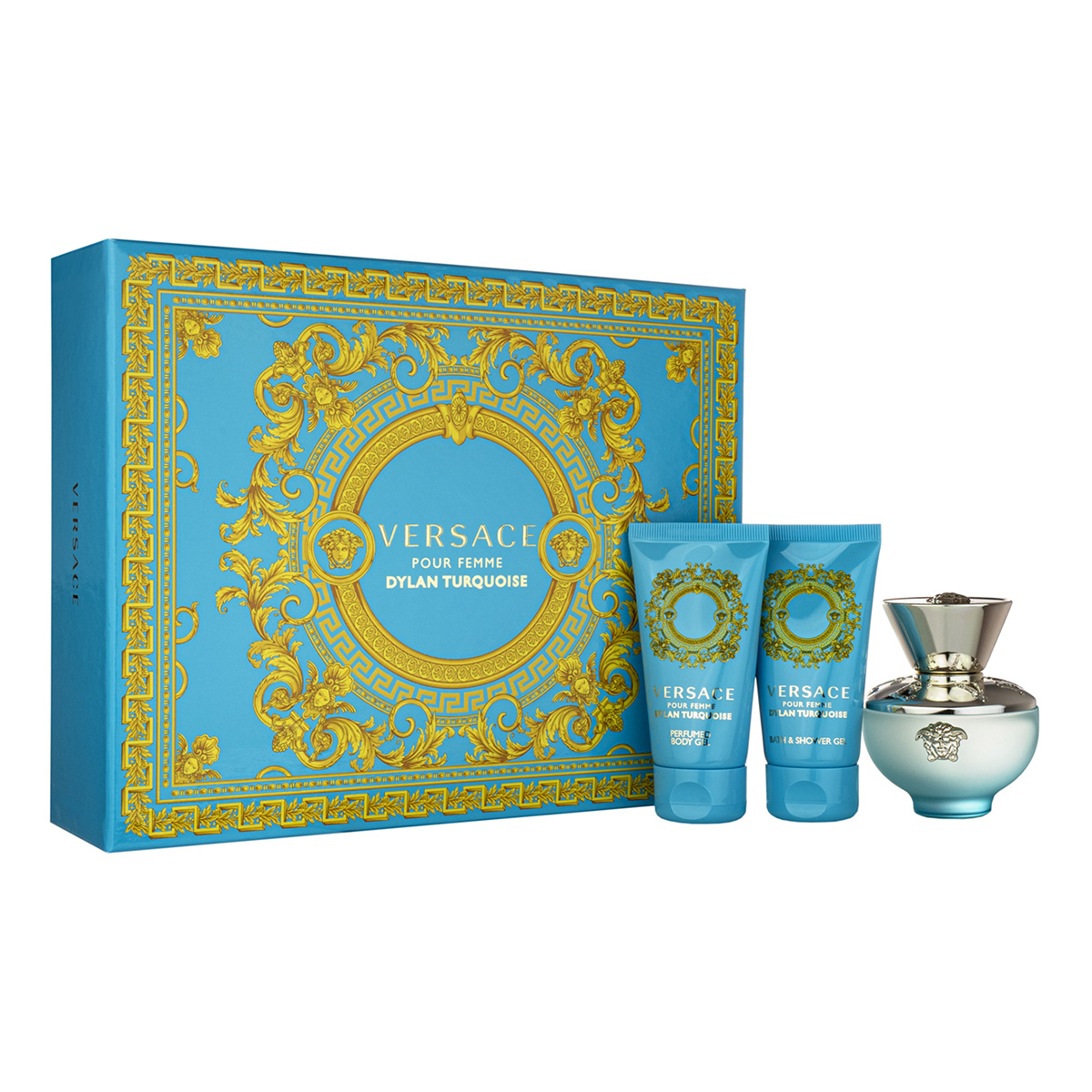 Versace Dylan Turquoise Eau de Toilette 50ml 3 Piece Gift Set