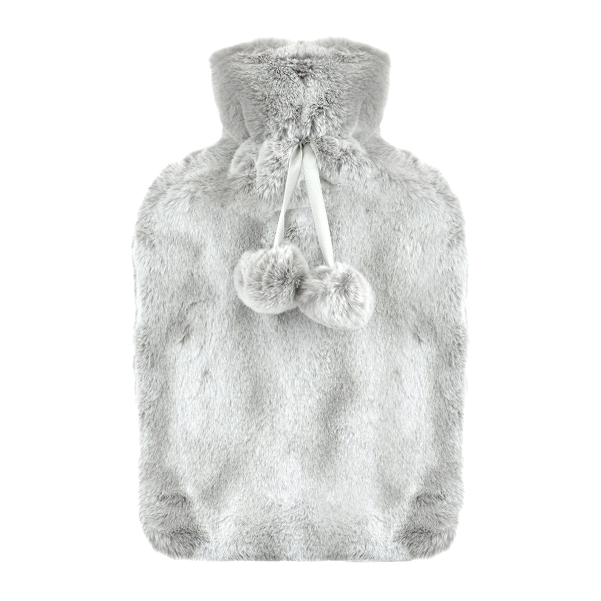 KS Brands Super Soft Two Tone Hot Water Bottle 2 Litre Grey