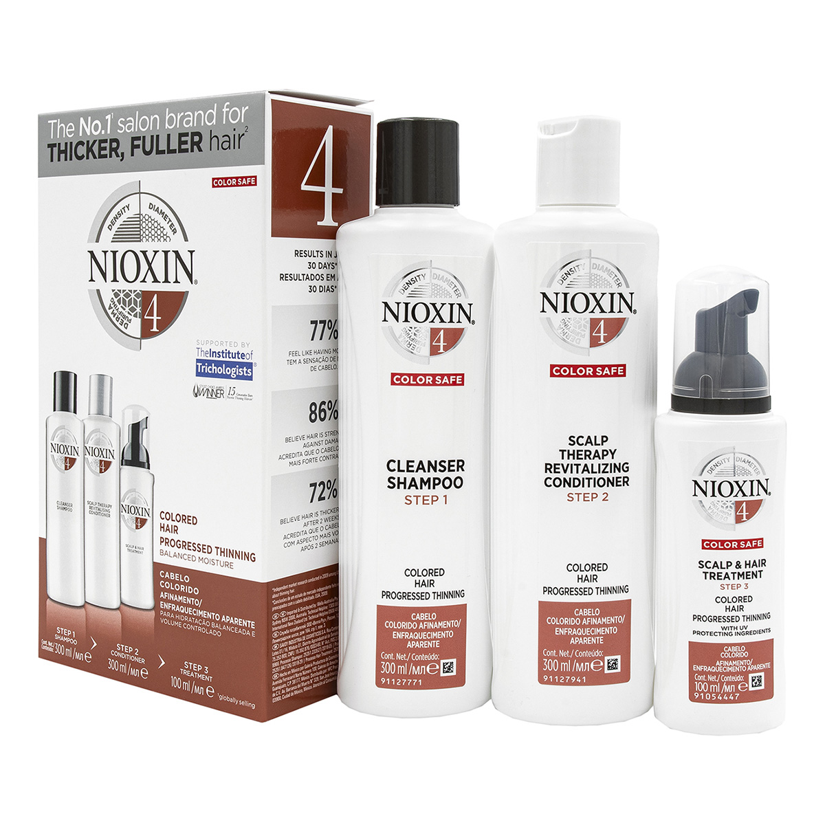 Nioxin System 4 Full Size Kit For Coloured Hair With Progressed Thinning